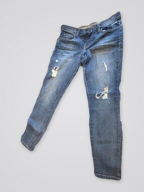 Current/Elliott Distressed Skinny Jeans Medium Wash Size 27